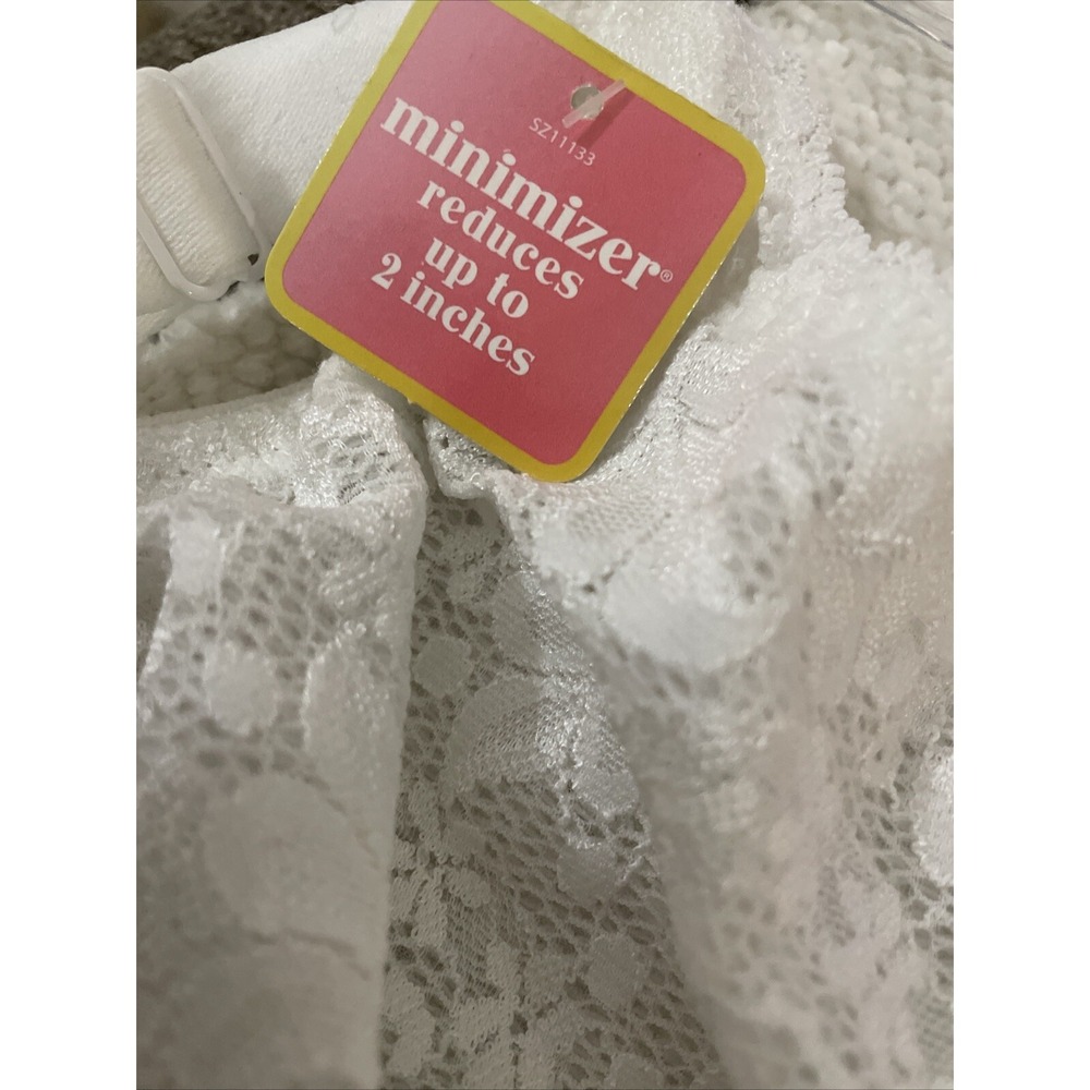 New Women White Lilyette Comfort Lace Minimizer Underwire Size Bra‎ 42DDD - Picture 12 of 12